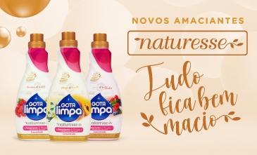 Naturesse: Gota Limpa lança nova linha de amaciante concentrado com cápsulas de perfume