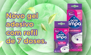 Gota Limpa lança novo gel adesivo sanitário com refil de 7 doses: seu banheiro protegido por muito mais tempo