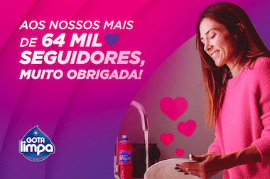 Aos nosso mais de 64 mil seguidores, muito obrigada!