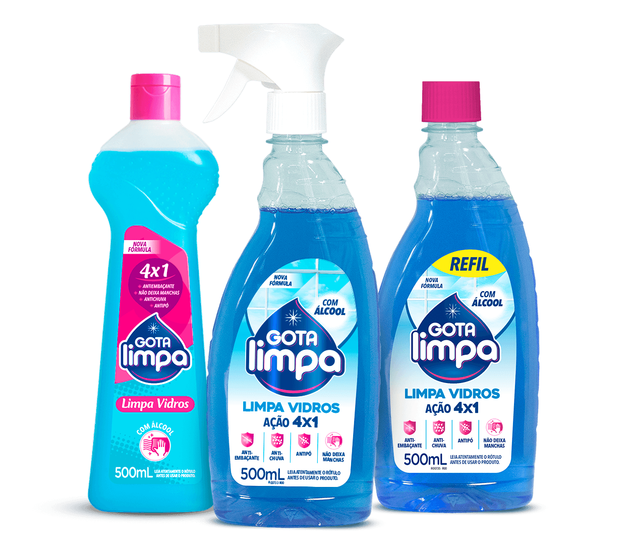 Linha de Limpa Vidros Gota Limpa