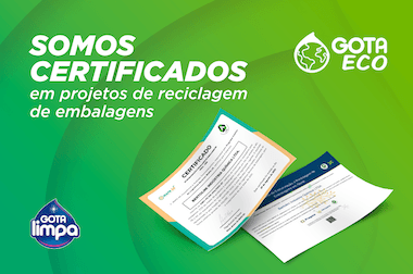 Somos certificados em projetos de reciclagem de embalagens