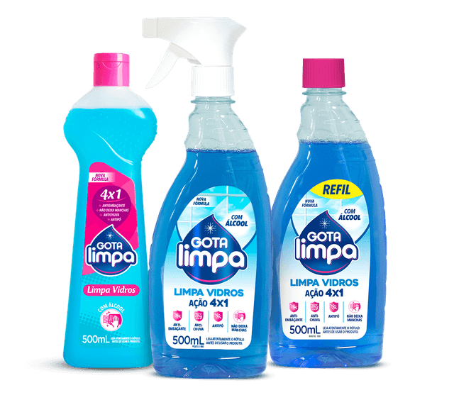 Linha de Limpa Vidros Gota Limpa