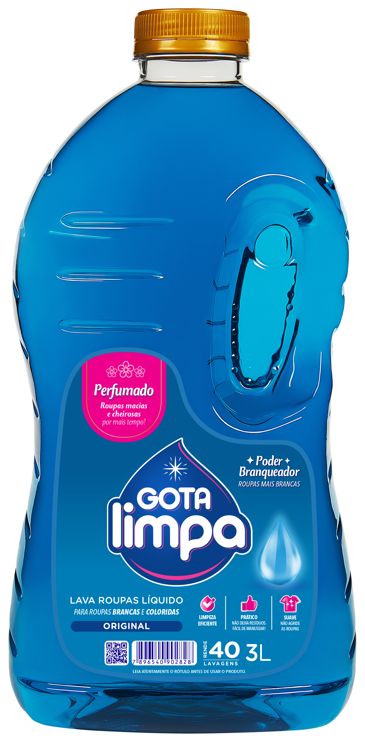 Lava Roupas Líquido Gota Limpa Original 3L