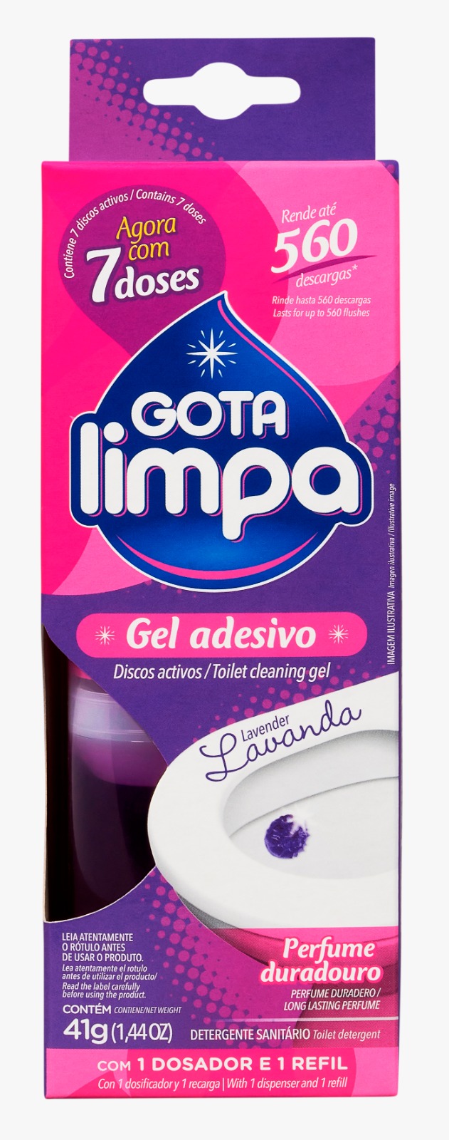 Gel Adesivo 7 Doses Lavanda 41g