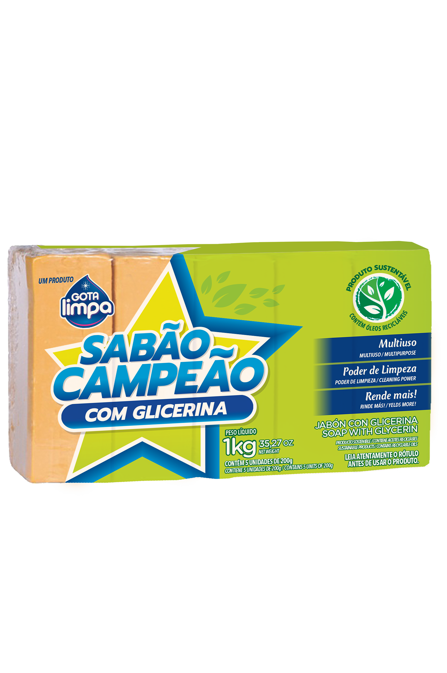 Sabão Campeão 5x 200g – 1kg