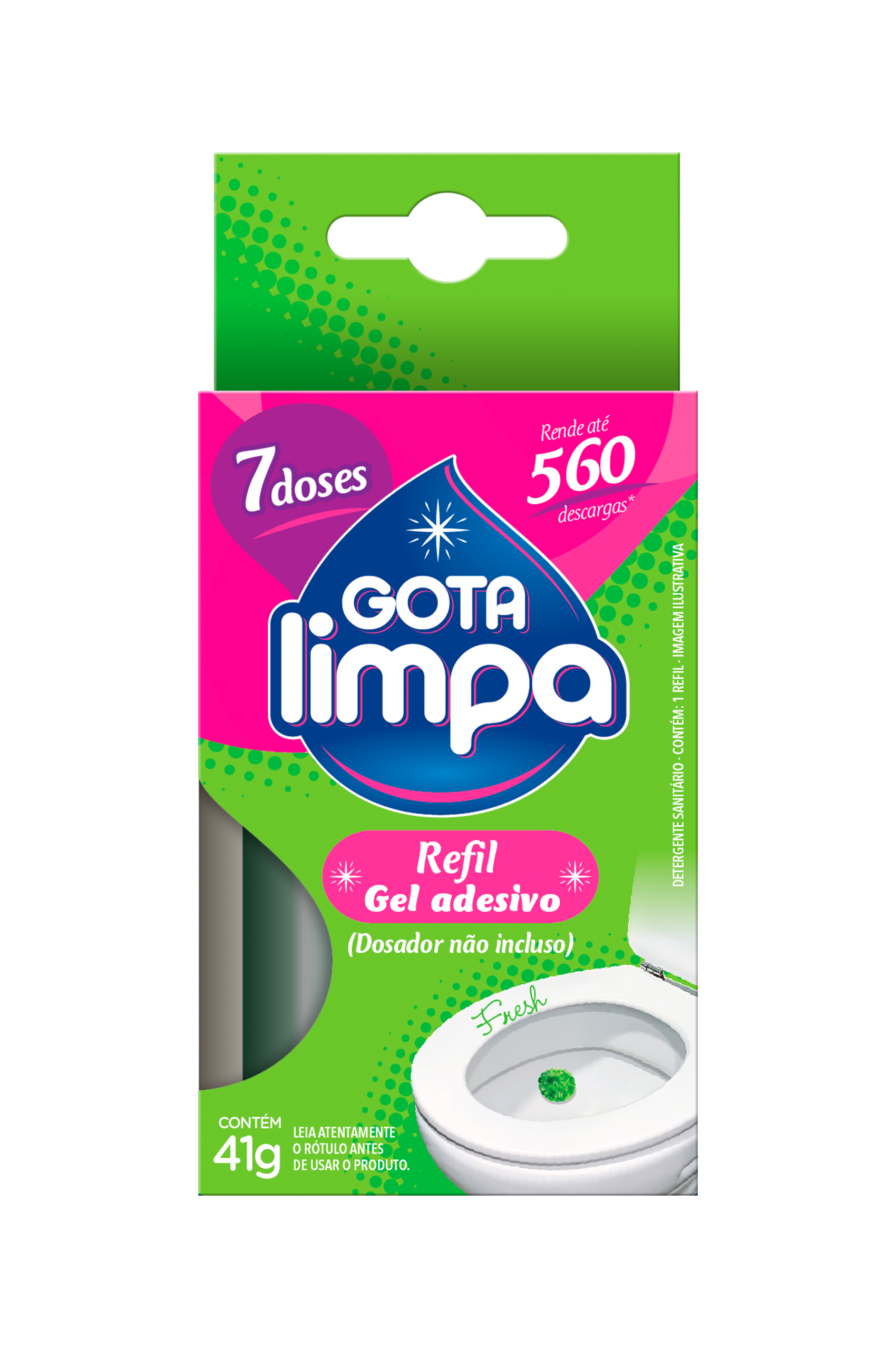 Gota Limpa Refill Toilet Cleaning Gel Fresh 7X 41g