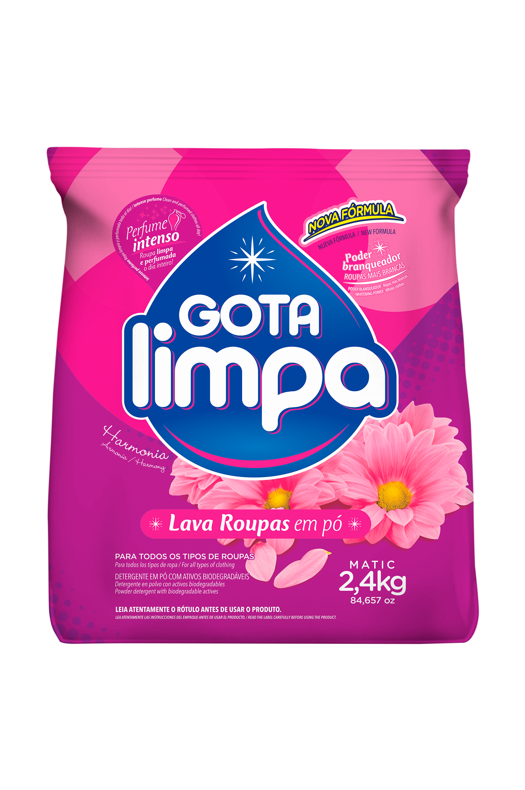 Lava Roupas em Pó Harmonia 2.4Kg