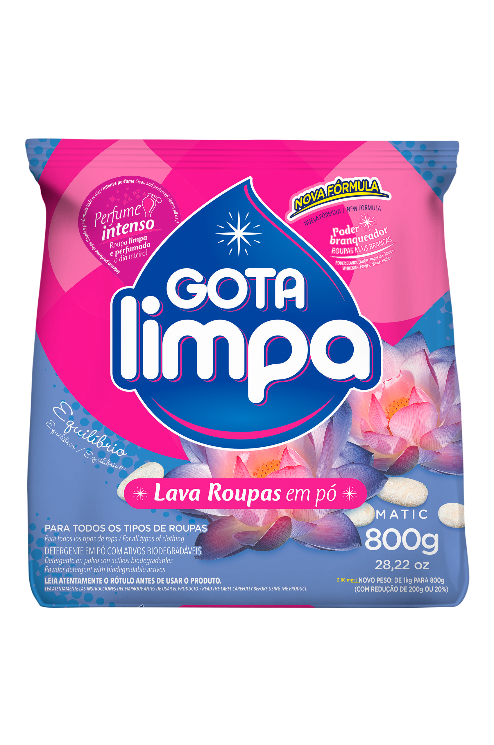 Jabón en Polvo Gota Limpa Equilíbrio 800g