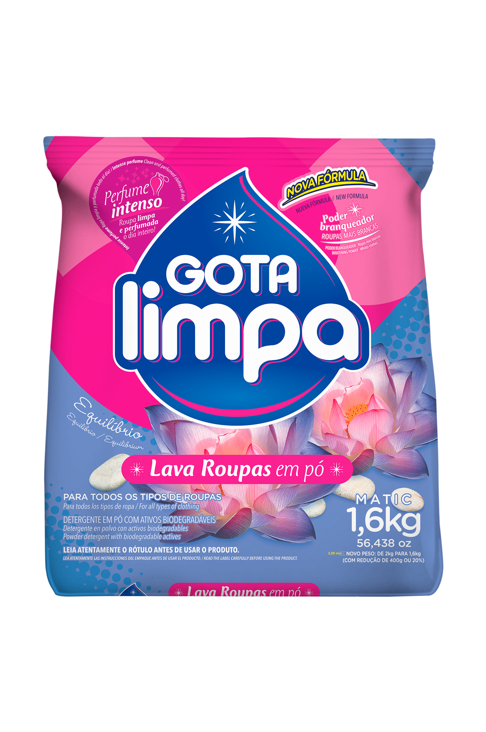 Gota Limpa Powder Laundry Detergent Equilibrium 1.6Kg