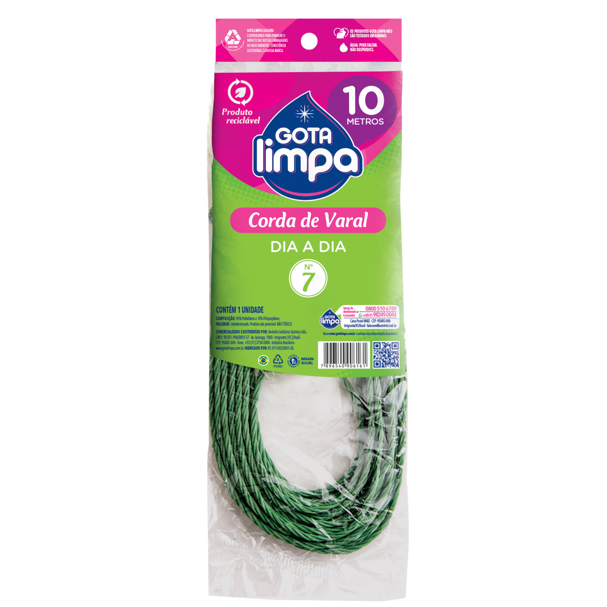 Corda para Varal Gota Limpa 10M N07