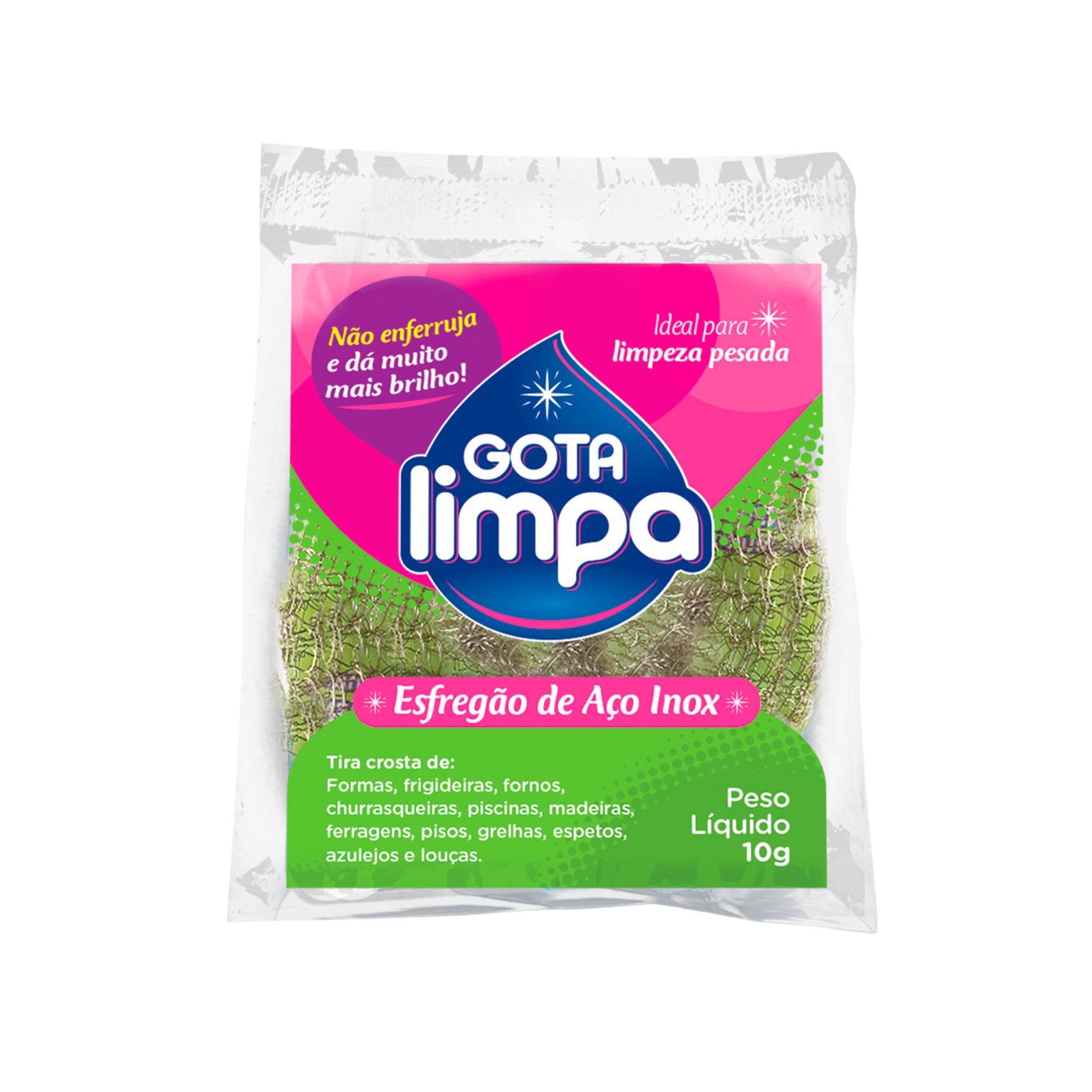 Esponja de Acero Inoxidable Gota Limpa 36g