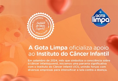 Gota Limpa oficializa apoio ao Instituto do Câncer Infantil